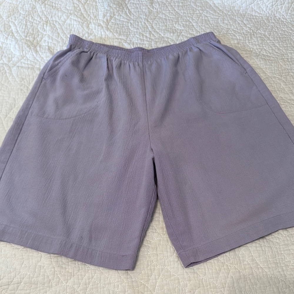 Lavender Vintage Grandma Comfy Shorts